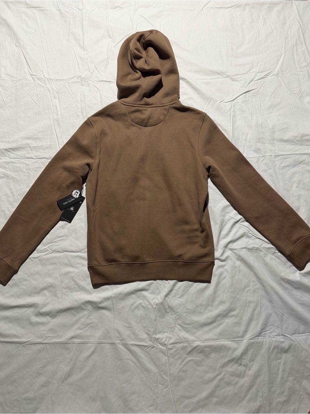 NWT Kenneth Cole Techni-Cole Mobility Fleece Hoodie Brown Men’s Small - Picture 3 of 5